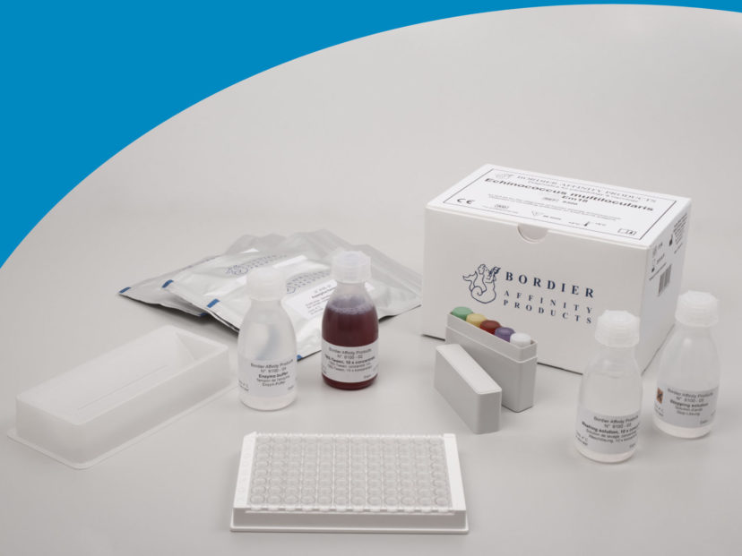 Echinococcus_multilocularis_EM18 IgG ELISA test kit with kit components